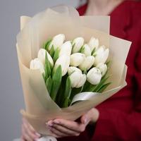15 білих тюльпанів 