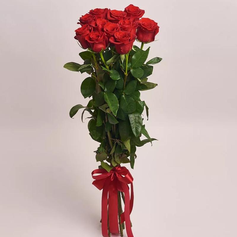 Букет із 11 голландських троянд 80 см.